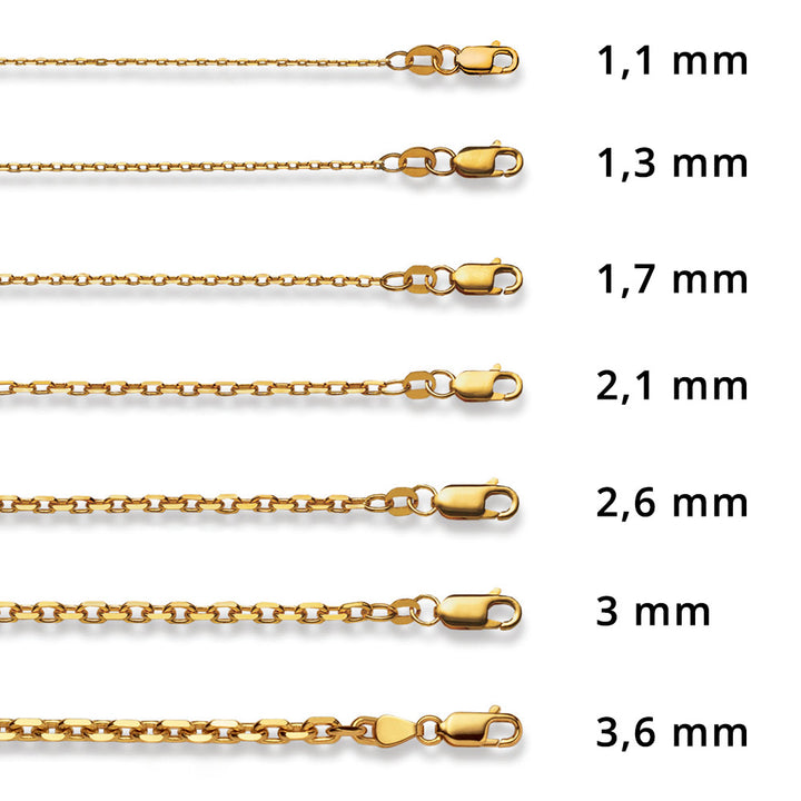 Luxoia Gold Classics Ankerkette Geschliffen Gelbgold 750/18k