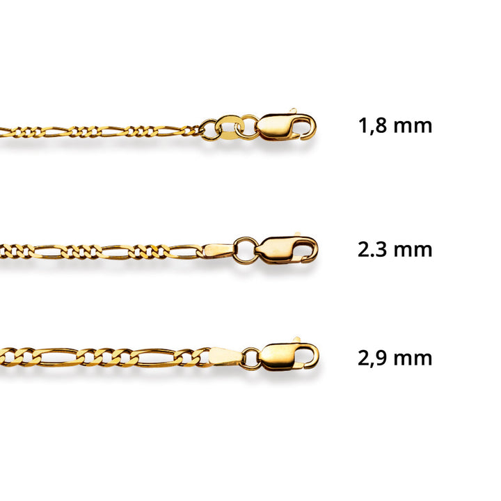 Luxoia Gold Classics Figaro Armband Gelbgold 750/18k