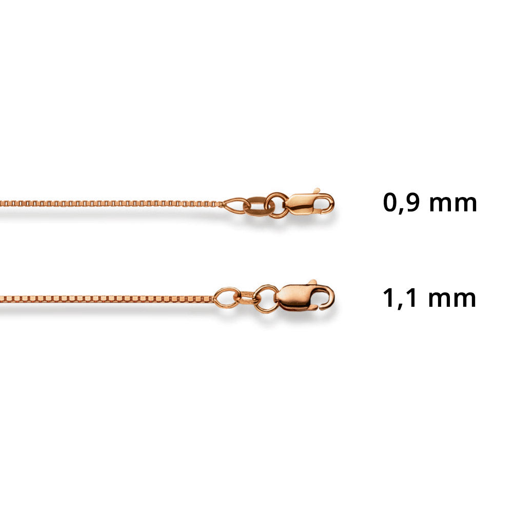 Luxoia Gold Classics Venezianerkette 4-Kant Diamantiert Roségold 750/18k