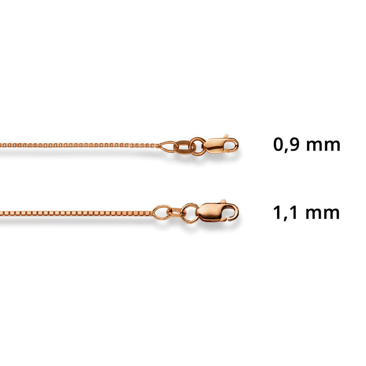 Luxoia Gold Classics Venezianerkette 4-Kant Diamantiert Roségold 750/18k