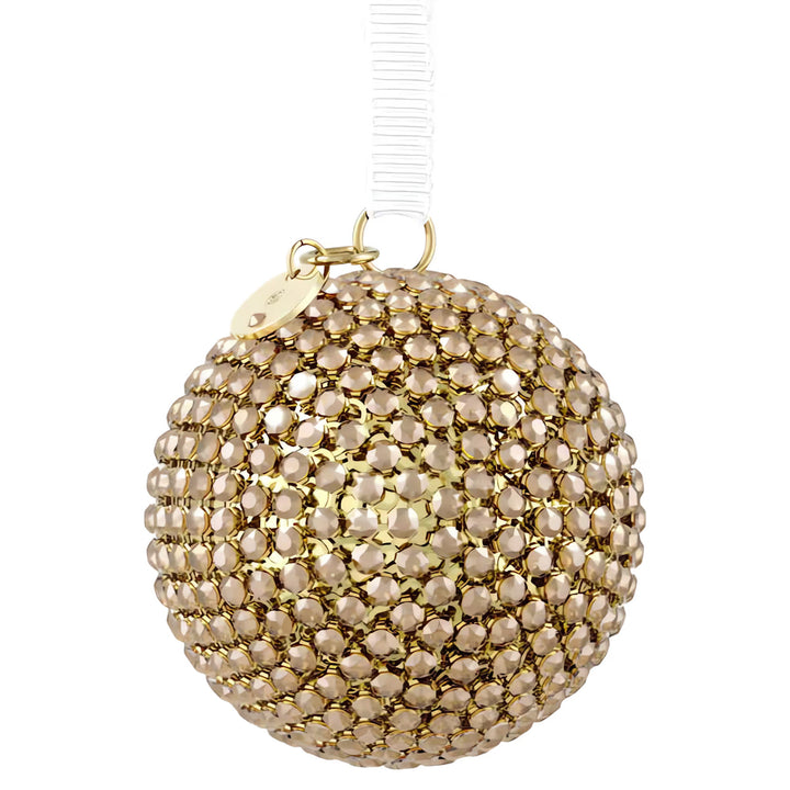 Swarovski Holiday Magic Classics Crystal Mesh Ball Ornament Gold tone - 5760467