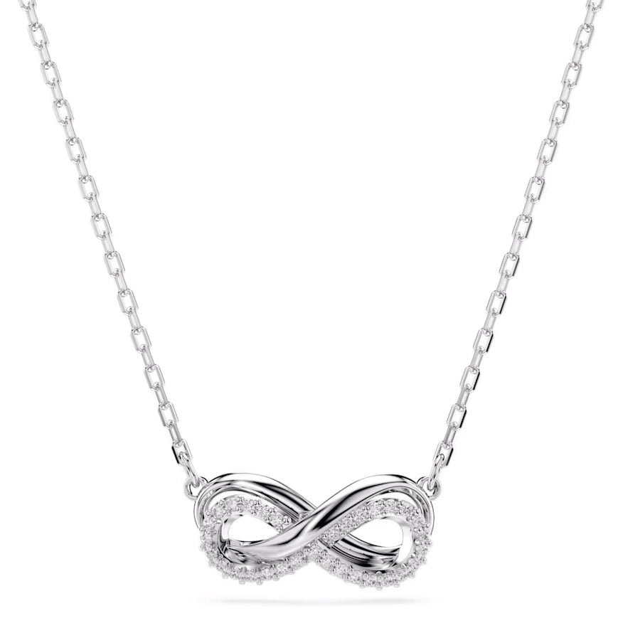 Swarovski Hyperbola Halskette Pavé Unendlichkeit Weiss Rhodiniert - 5687265