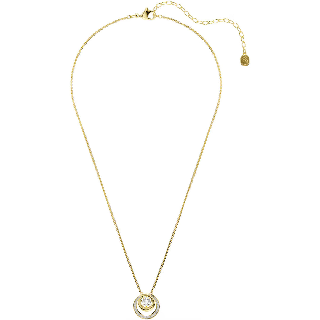 Swarovski Hyperbola Halskette Rundschliff Weiss Goldlegierungsschicht - 5738248