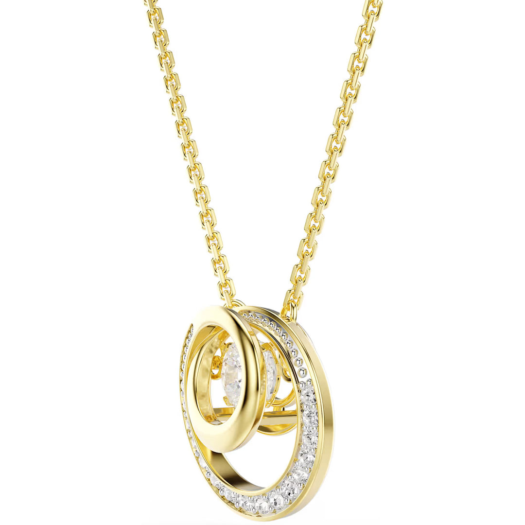 Swarovski Hyperbola Halskette Rundschliff Weiss Goldlegierungsschicht - 5738248