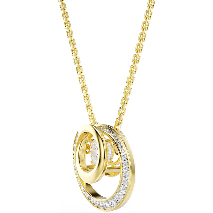 Swarovski Hyperbola Halskette Rundschliff Weiss Goldlegierungsschicht - 5738248