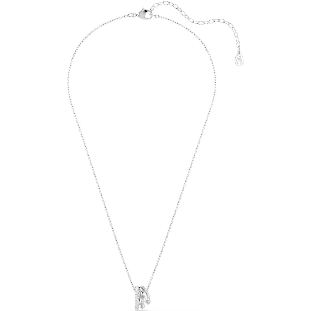 Swarovski Hyperbola Halskette Rundschliff Weiss Rhodiniert - 5737064