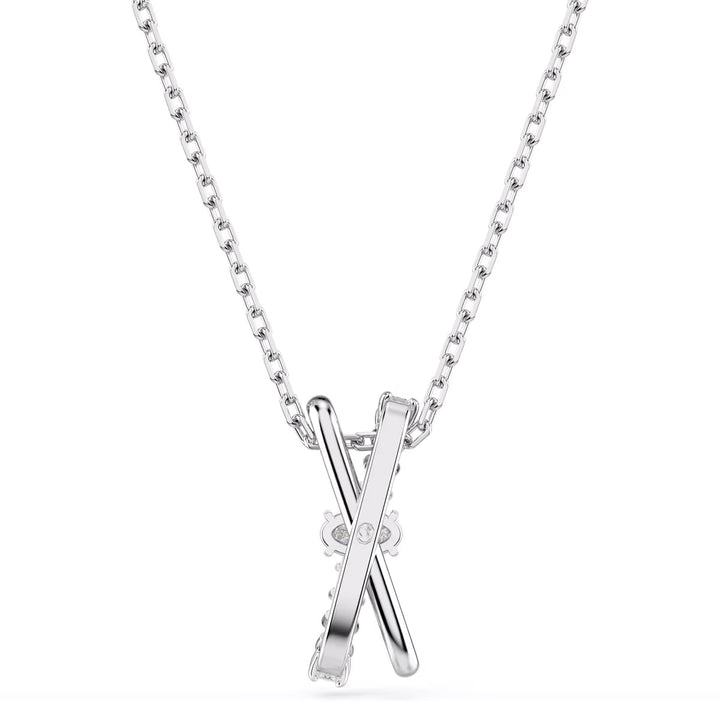 Swarovski Hyperbola Halskette Verschiedene Schliffe Twist Weiss Rhodiniert - 5689723