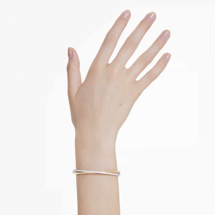Swarovski Hyperbola Armreif Rundschliff Weiss Metallmix