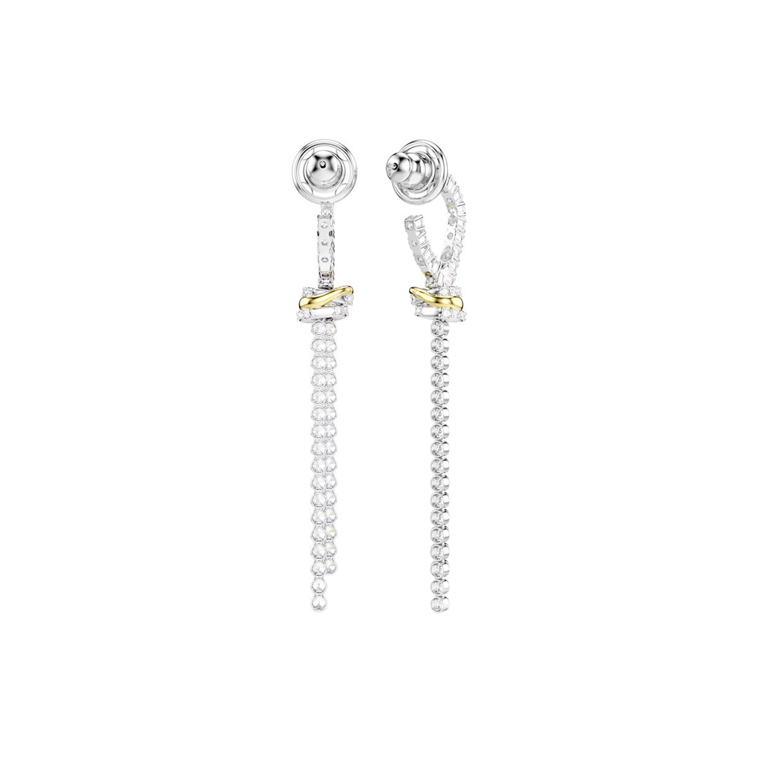 Swarovski Hyperbola Drop Ohrhänger Rundschliff Knoten Weiss Metallmix - 5752866