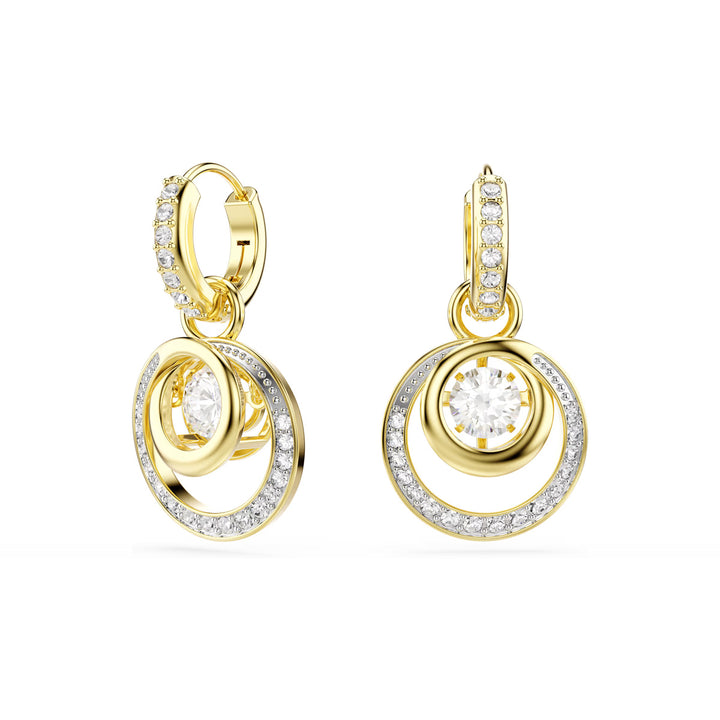 Swarovski Hyperbola Drop Ohrhänger Rundschliff Weiss Goldlegierungsschicht - 5738249