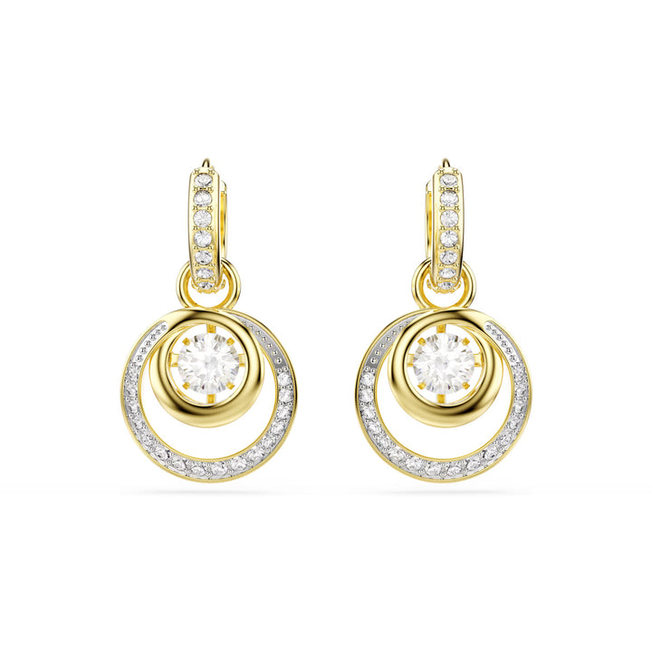 Swarovski Orecchini pendenti Hyperbola Taglio Round Bianchi Placcato color oro - 5738249