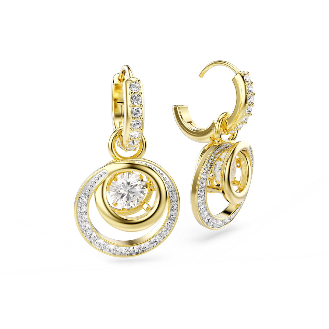Swarovski Hyperbola Drop Ohrhänger Rundschliff Weiss Goldlegierungsschicht - 5738249