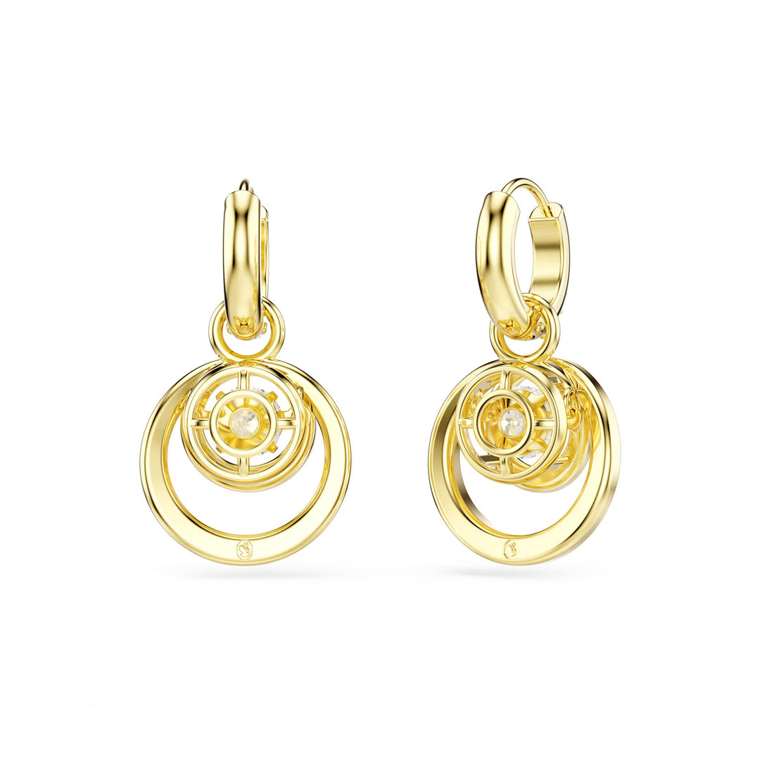 Swarovski Hyperbola Drop Ohrhänger Rundschliff Weiss Goldlegierungsschicht - 5738249