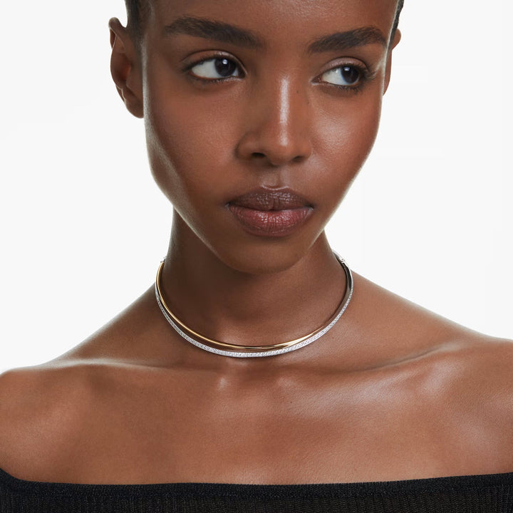 Swarovski Hyperbola Halsband Rundschliff Weiss Metallmix