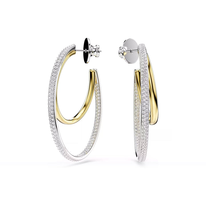Swarovski Hyperbola Kreolen Rundschliff Mittel Weiss Metallmix - 5702400