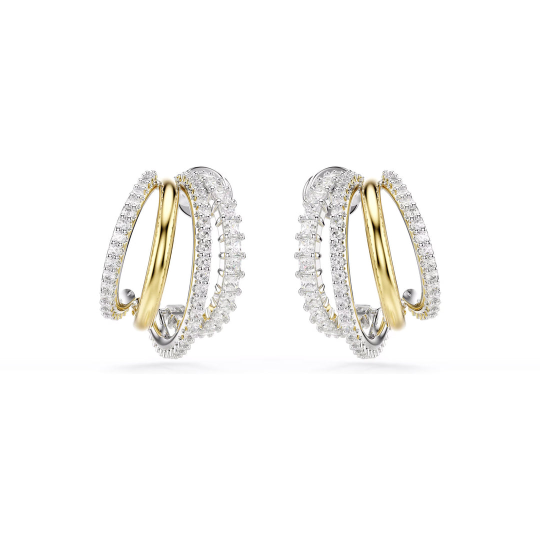 Swarovski Hyperbola Kreolen Verschiedene Schliffe Mini Weiss Metallmix - 5689718