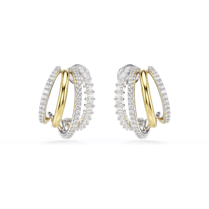 Swarovski Hyperbola Kreolen Verschiedene Schliffe Mini Weiss Metallmix - 5689718