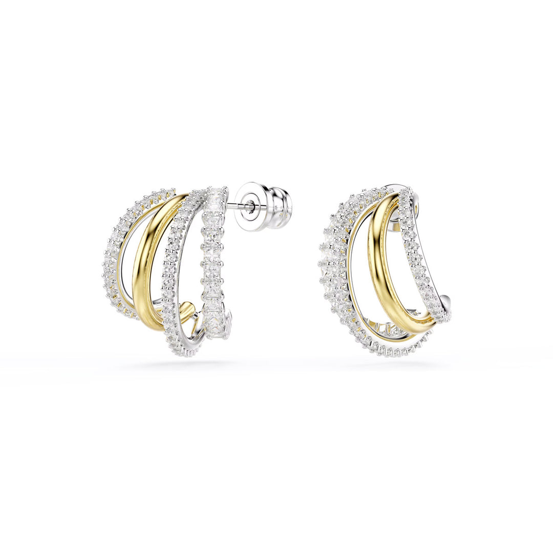 Swarovski Hyperbola Kreolen Verschiedene Schliffe Mini Weiss Metallmix - 5689718