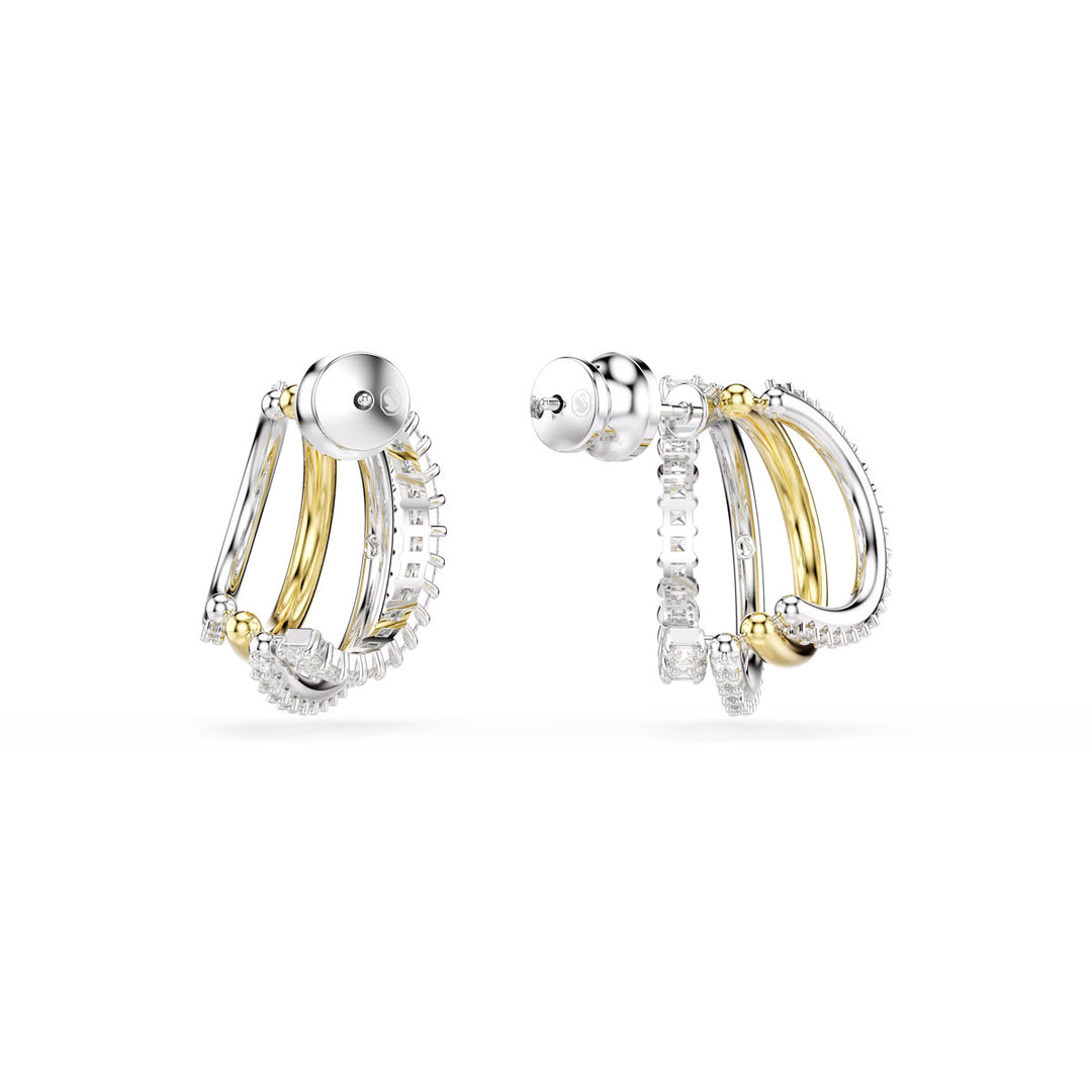 Swarovski Hyperbola Kreolen Verschiedene Schliffe Mini Weiss Metallmix - 5689718