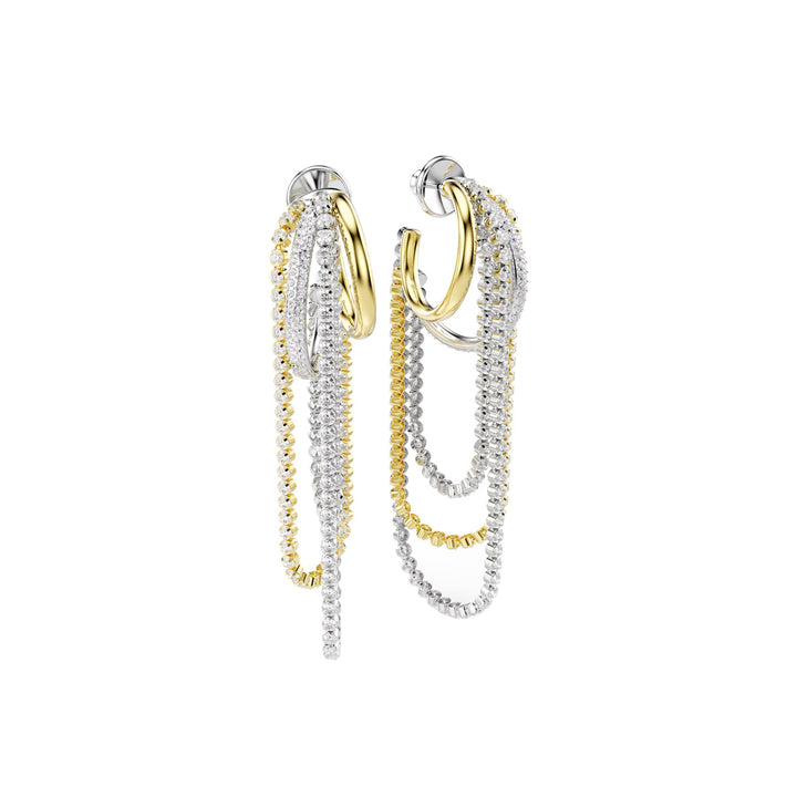 Swarovski Hyperbola Ohrringe Lagen Rundschliff Weiss Metallmix - 5749368
