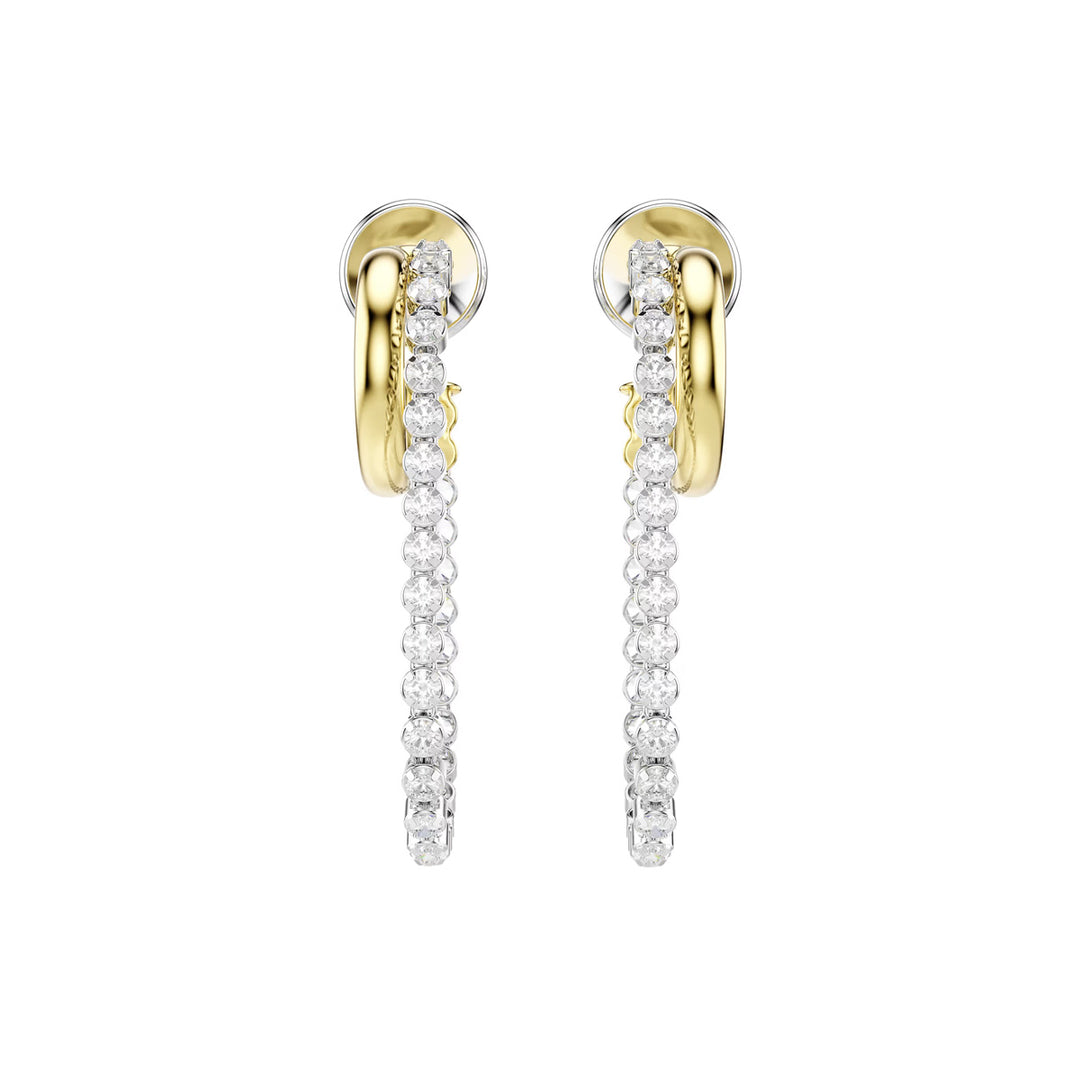 Swarovski Hyperbola Ohrringe Rundschliff Weiss Metallmix - 5749366