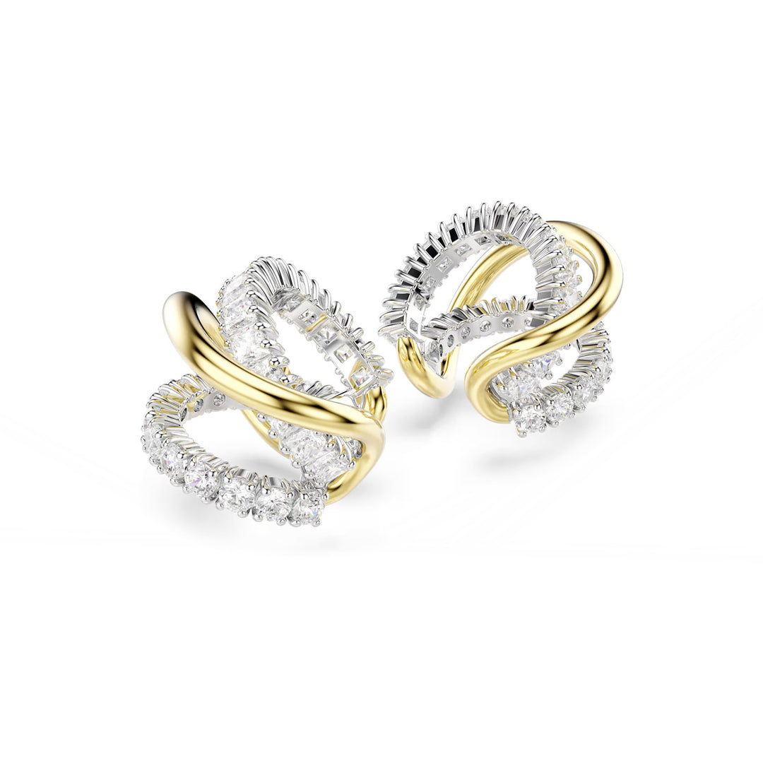 Swarovski Hyperbola Ohrspangen Verschiedene Schliffe Weiss Metallmix - 5742842