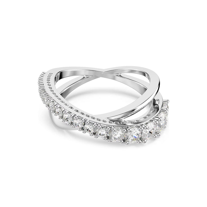 Swarovski Anello Hyperbola Taglio misto Bianco Placcato color argento