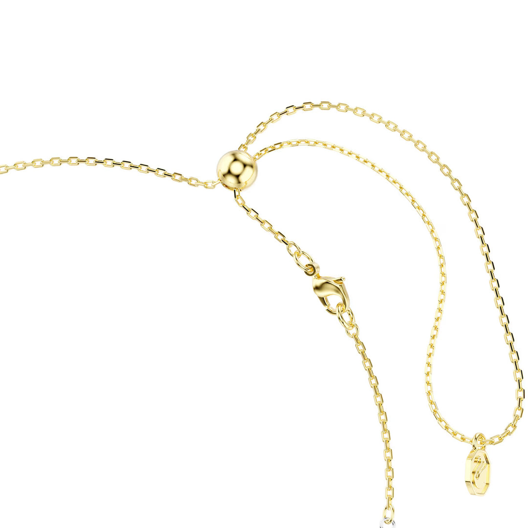 Swarovski Hyperbola Y Halskette Rundschliff Knoten Weiss Metallmix - 5752854
