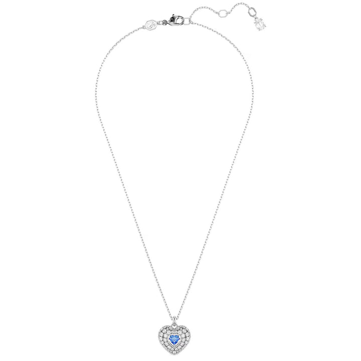 Swarovski Idyllia Halskette Herz Blau Rhodiniert - 5680403