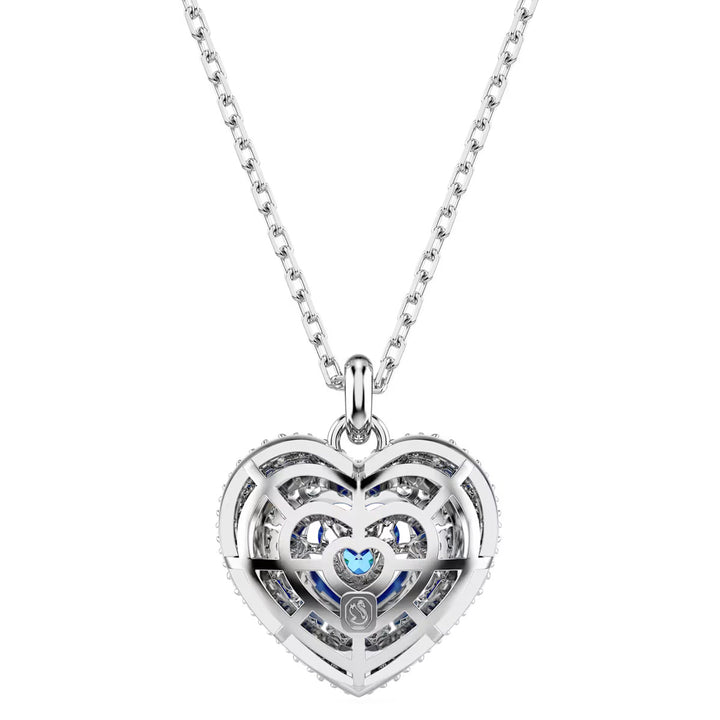 Swarovski Idyllia Halskette Herz Blau Rhodiniert - 5680403