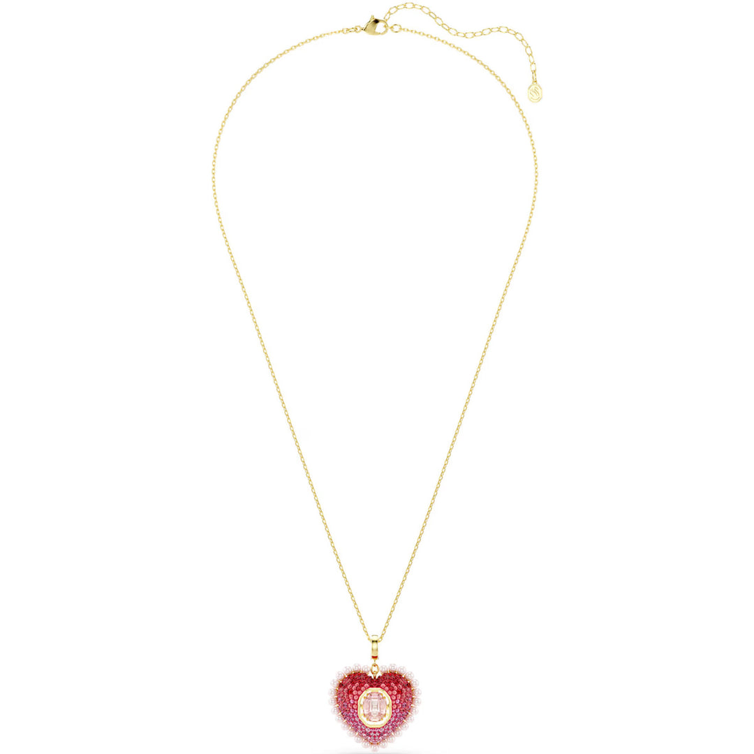 Swarovski Idyllia Halskette Verschiedene Schliffe Herz Rosa Goldlegierungsschicht - 5742958