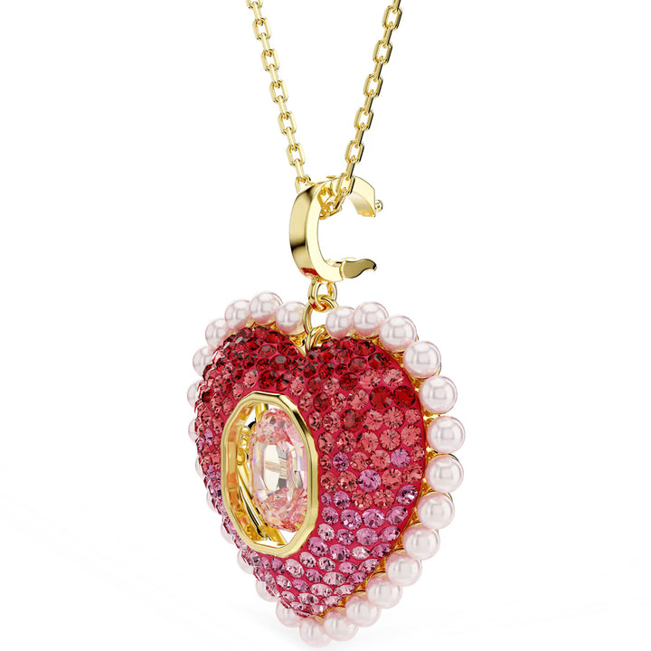 Swarovski Idyllia Halskette Verschiedene Schliffe Herz Rosa Goldlegierungsschicht - 5742958