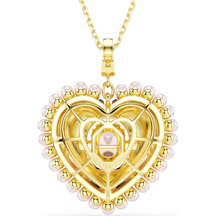 Swarovski Idyllia Halskette Verschiedene Schliffe Herz Rosa Goldlegierungsschicht - 5742958