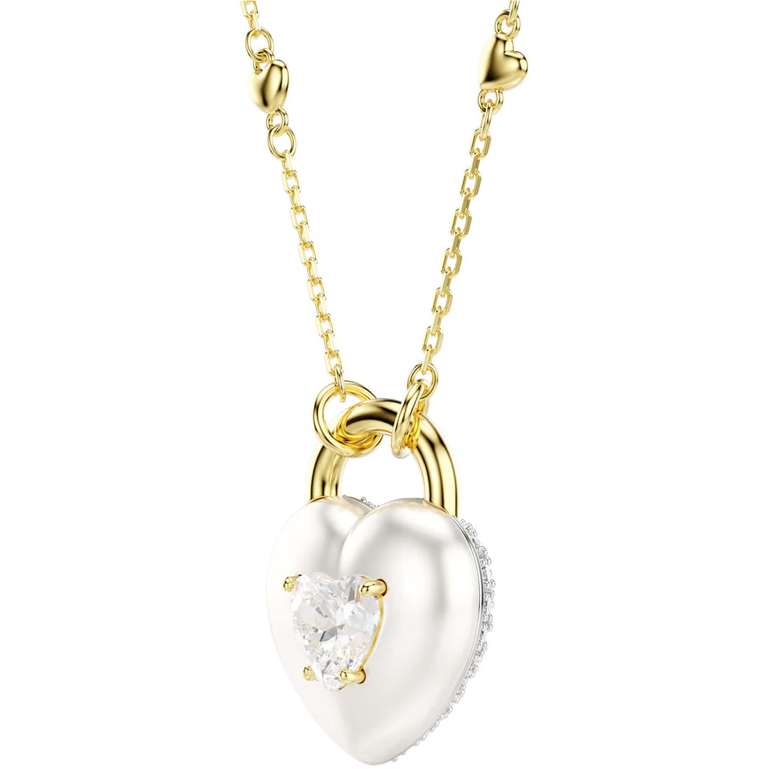 Swarovski Idyllia Halskette Verschiedene Schliffe Herz Weiss Goldlegierungsschicht - 5744127