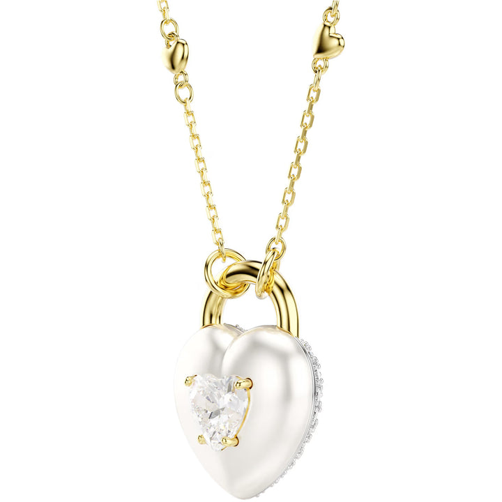 Swarovski Idyllia Halskette Verschiedene Schliffe Herz Weiss Goldlegierungsschicht - 5744127