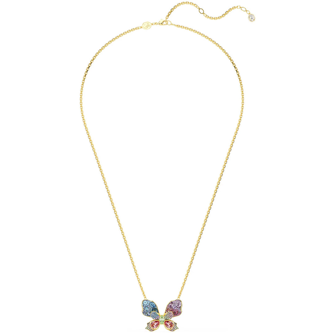 Swarovski Idyllia Halskette und Brosche Verschiedene Schliffe Pavé Schmetterling Mehrfarbig Metallmix - 5709951