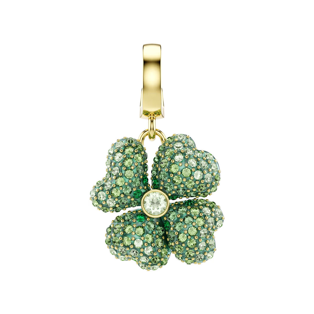Swarovski Charm Idyllia Trèfle à quatre feuilles Vert Placage de ton or - 5743130