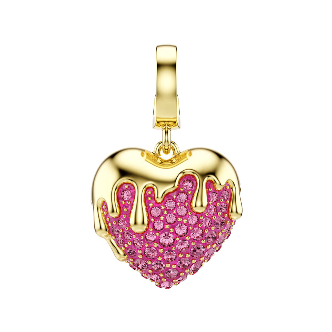 Swarovski Charm Idyllia Taille ronde Cœur Rose Placage de ton or - 5742953