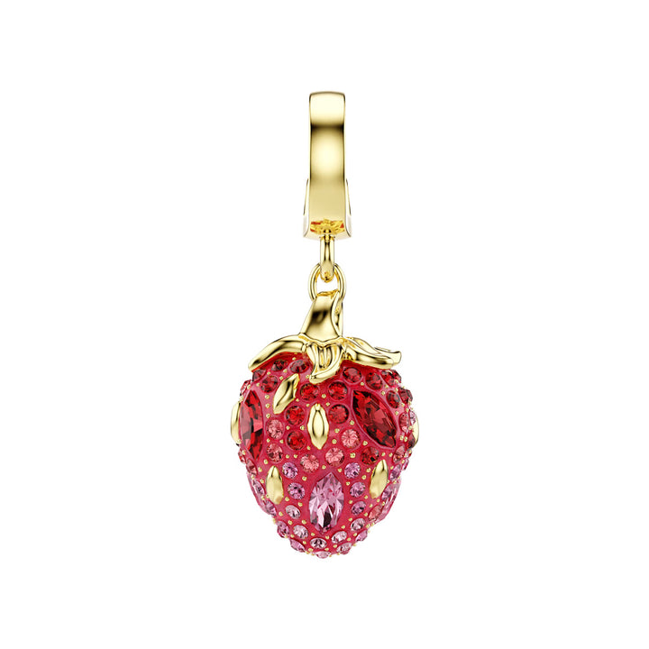 Swarovski Charm Idyllia Tailles variées Fraise Rouge Placage de ton or - 5743136