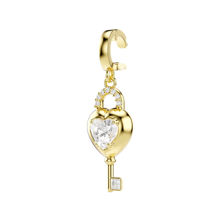 Swarovski Idyllia Charm Verschiedene Schliffe Herz mit Schlüssel Weiss Goldlegierungsschicht - 5742959