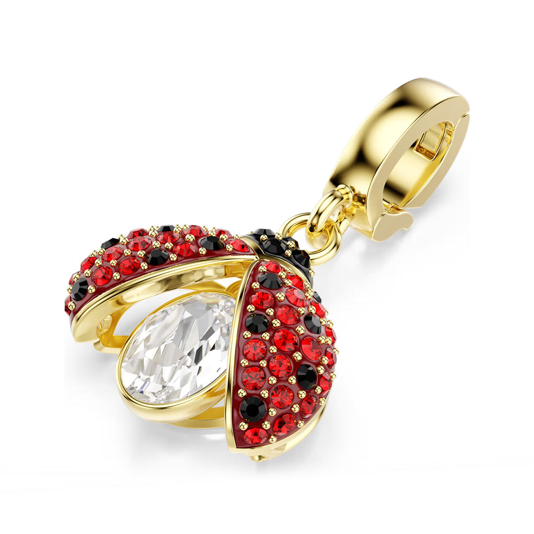 Swarovski Idyllia Charm Verschiedene Schliffe Marienkäfer Rot Goldlegierungsschicht - 5743138