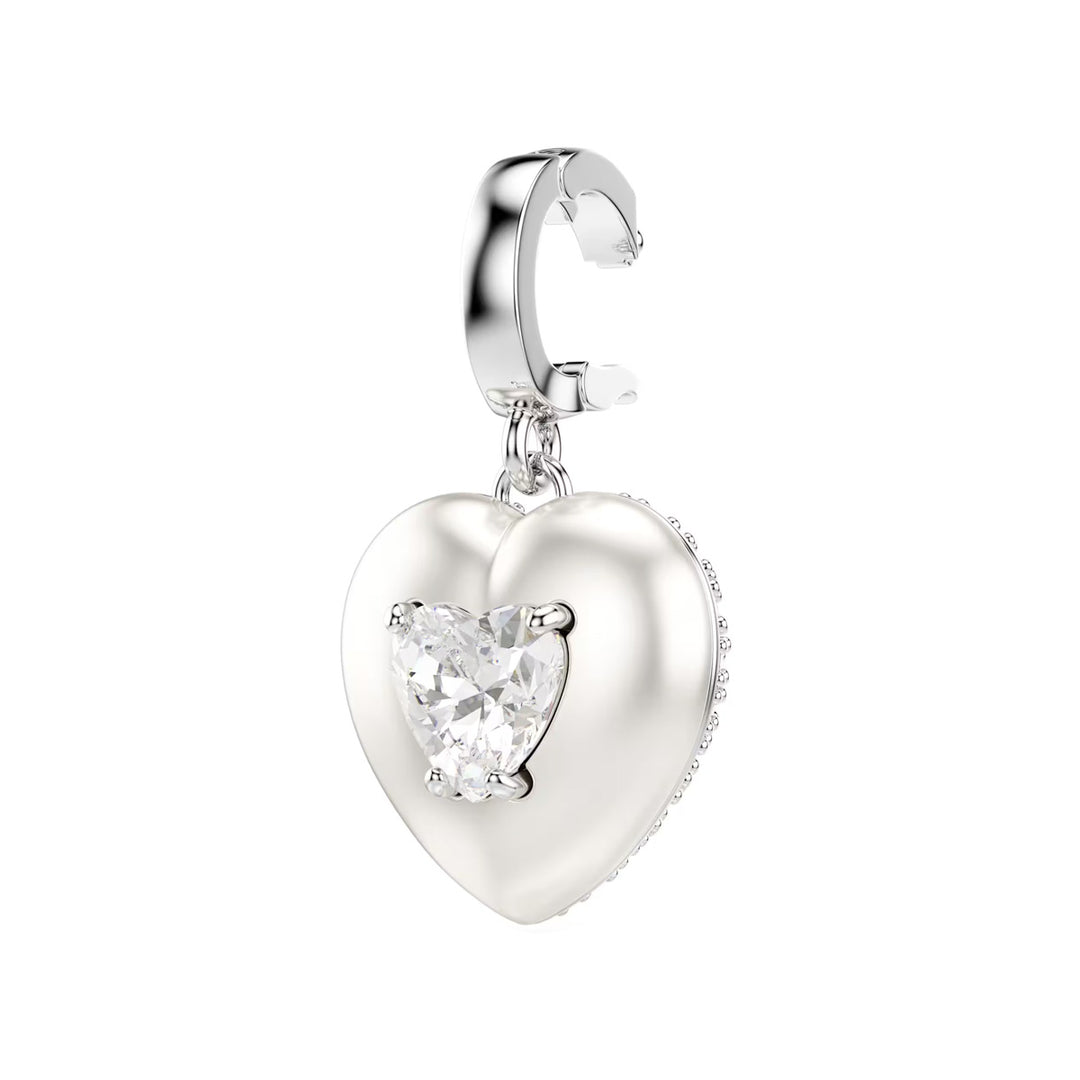 Swarovski Idyllia Charm Verschiedene Schliffe Perlfarbene Beschichtung Herz Weiss Rhodiniert - 5742960
