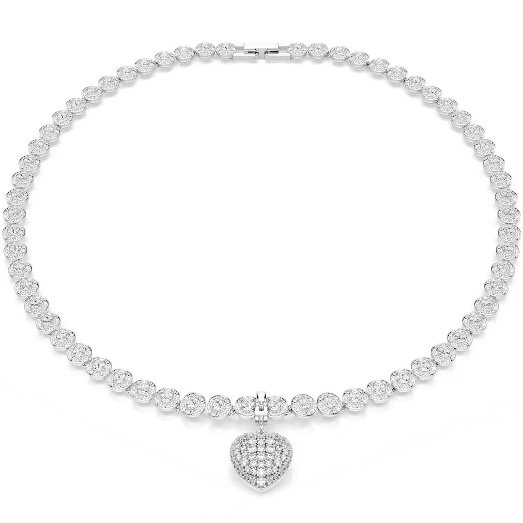Swarovski Idyllia Charm Verschiedene Schliffe Perlfarbene Beschichtung Herz Weiss Rhodiniert - 5742960