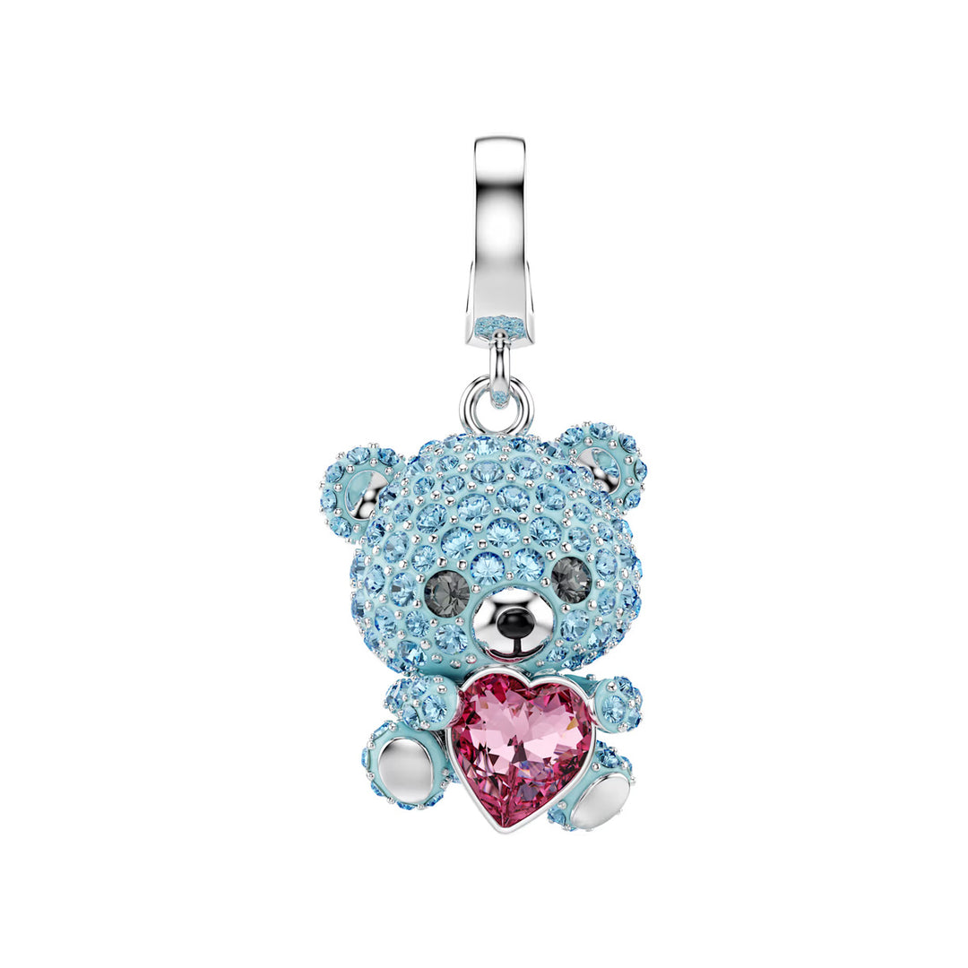 Swarovski Charm Idyllia Tailles variées Ourson Bleu Métal rhodié - 5750253