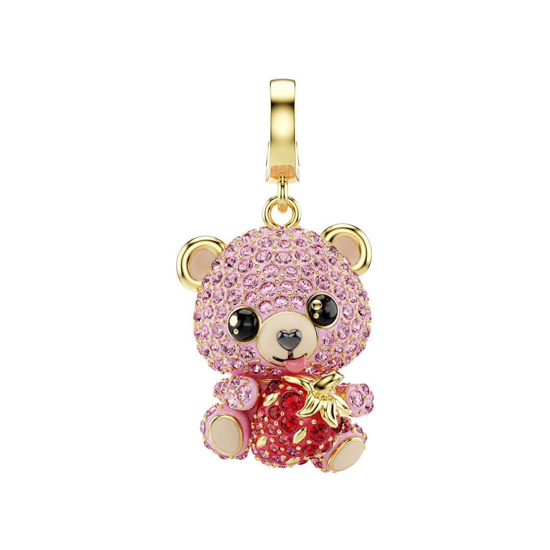 Swarovski Charm Idyllia Tailles variées Ourson Rose Placage de ton or - 5738357