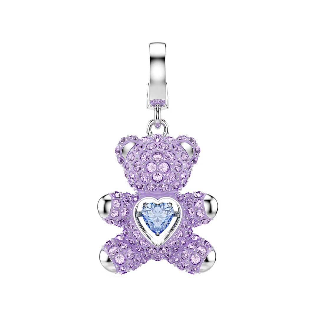 Swarovski Charm Idyllia Tailles variées Ourson Violet Métal rhodié - 5745610