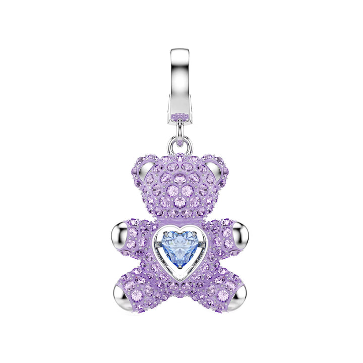 Swarovski Charm Idyllia Tailles variées Ourson Violet Métal rhodié - 5745610