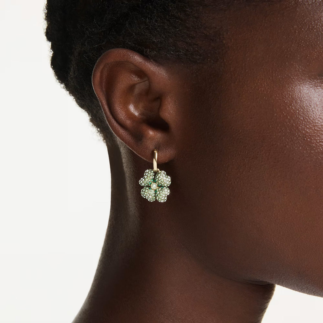 Swarovski Idyllia Drop Ohrhänger Set Marienkäfer Glücksklee Erdbeere Mehrfarbig Goldlegierungsschicht - 5742681
