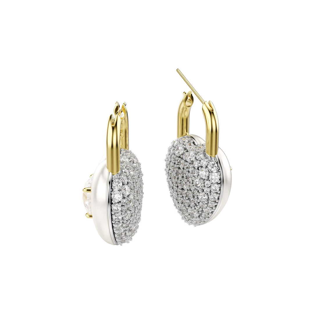 Swarovski Idyllia Drop Ohrhänger Verschiedene Schliffe Herz Weiss Goldlegierungsschicht - 5737297