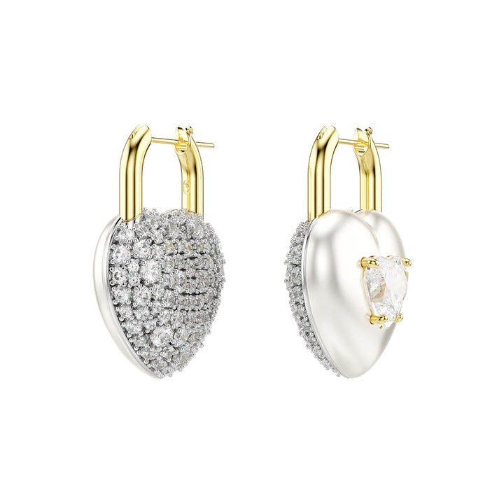 Swarovski Idyllia Drop Ohrhänger Verschiedene Schliffe Herz Weiss Goldlegierungsschicht - 5737297
